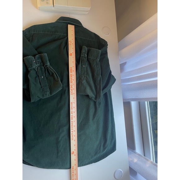 Ralph Lauren Classic Fit Corduroy Button Down Shirt Men's Large Green Polo - Picture 4 of 6